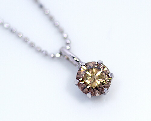 楽天市場】0.3ct ブラウン ダイヤモンド ネックレス K18 WG PG 天然