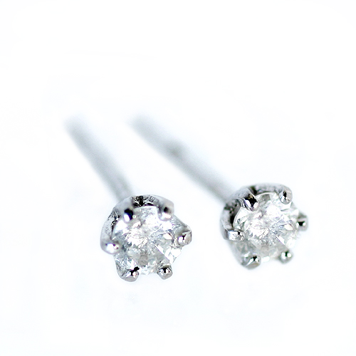 K18YG total0.10ct 6本爪 チャームピアス 楽天市場】0.3ct 6爪 天然 ダイヤモンド チャーム 18k ダイヤ
