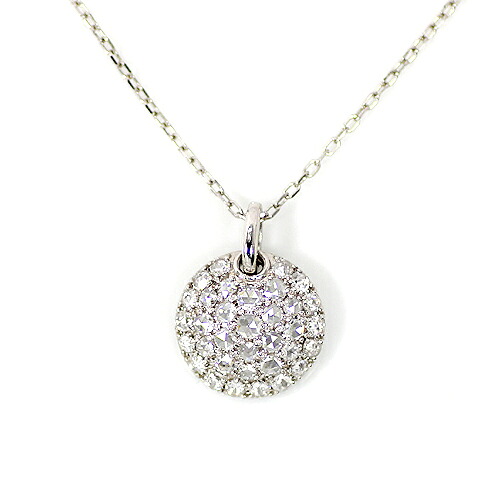 Pt900 0.45ct ダイヤ ペンダント パヴェ ネックレス