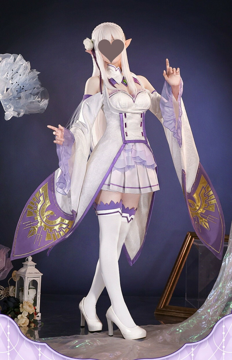 リゼロ Re:ゼロから始める異世界生活 エミリア コスプレ 衣装 ウィッグ付き Amazon.co.jp: Reゼロから始める異世界生活 エミリア コスプレ