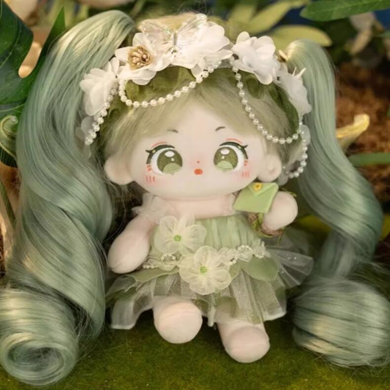 カスタムドール 緑髪のぬいぐるみ 15 cm 無属性 ぬいぐるみ 20cm 着せ替えぬいぐるみ ロングヘア男の子