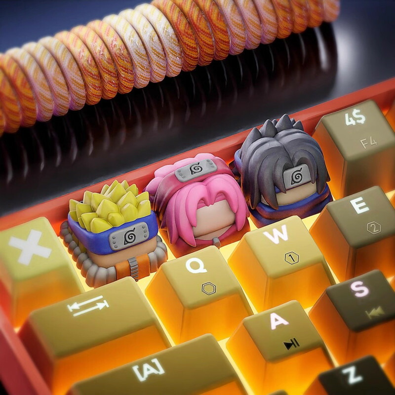 NARUTO -ナルト！ナルト・サスケ・サクラ DIY個性キーキャップ 二次元風 デフォルメデザイン カスタムメカニカルキーボード画像