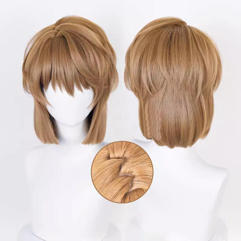 コスプレ 宮野志保 灰原哀 みやのしほ はいばらあい シェリー 名探偵コナン コスプレウィグ ウィッグ かつら ウィッグネット付き 茶髪