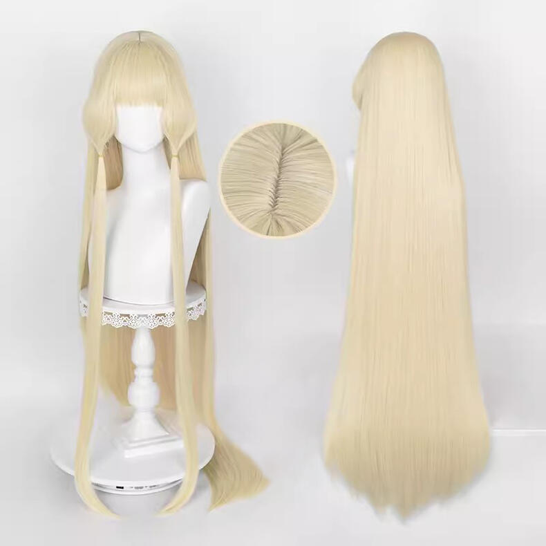 コスプレ ちぃ Chii エルダ Elda ちょびっツ Chobits AI コスプレウィグ ウィッグ かつら ウィッグネット付き 金色のロングヘア画像