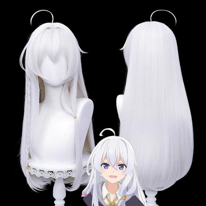 コスプレ イレイナ いれいな 灰の魔女 魔女の旅々 コスプレウィグ ウィッグ かつら ウィッグネット付き 白の三つ編みロングヘア画像