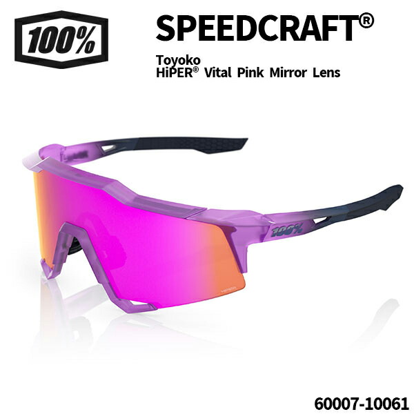 100%(ワンハンドレッド) 黒眼鏡 SPEEDCRAFT・・ /   Toyoko - HiPER・・ Vital Pink Mirror Lens