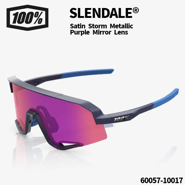 100%(ワンハンドレッド) 黒眼鏡 SLENDALE・・ / Satin Storm Metallic - Purple Mirror Lens