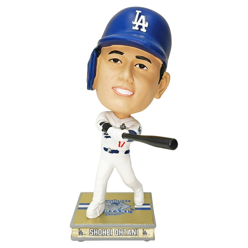 大谷翔平 ワールドシリーズチャンピオン miniビッグヘッド 4.5インチ ロサンゼルス ドジャース 2024年 優勝 メジャーリーグ公認MLBグッズ ボブルヘッド
