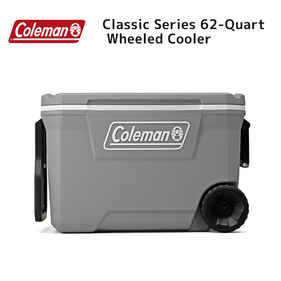 コールマン クーラーボックスCOLEMAN 316 COOLER 62QT 5-Day Hard Cooler with Wheels ロックグレー58L日本未発売モデル[3000006487]