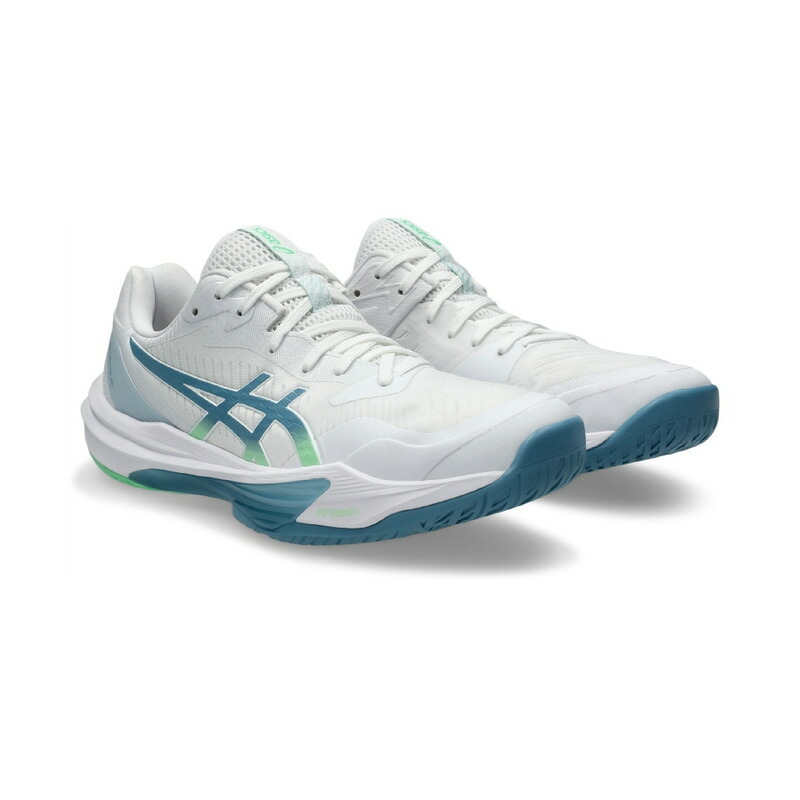 アシックス シューズ SKY ELITE FF 3 White/Saba Blue 1051A080-106 スカイエリート バレー バスケット バドミントン メンズ ASICS