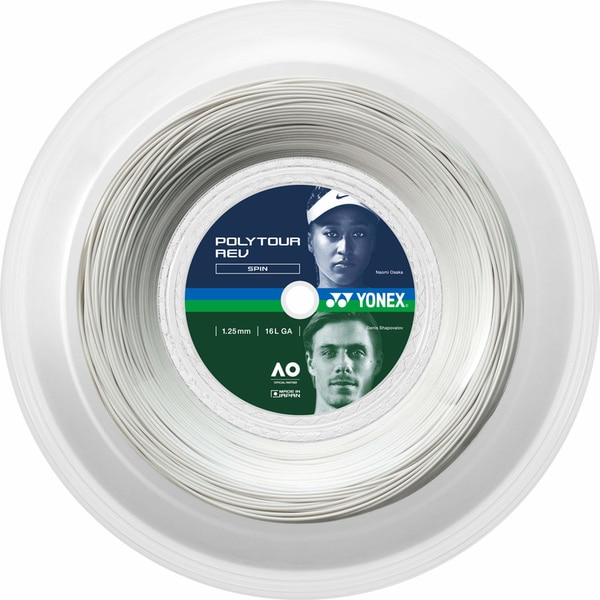 ヨネックス テニス ストリング ポリツアーレブ 125 PTR125R2-011 ホワイト YONEX