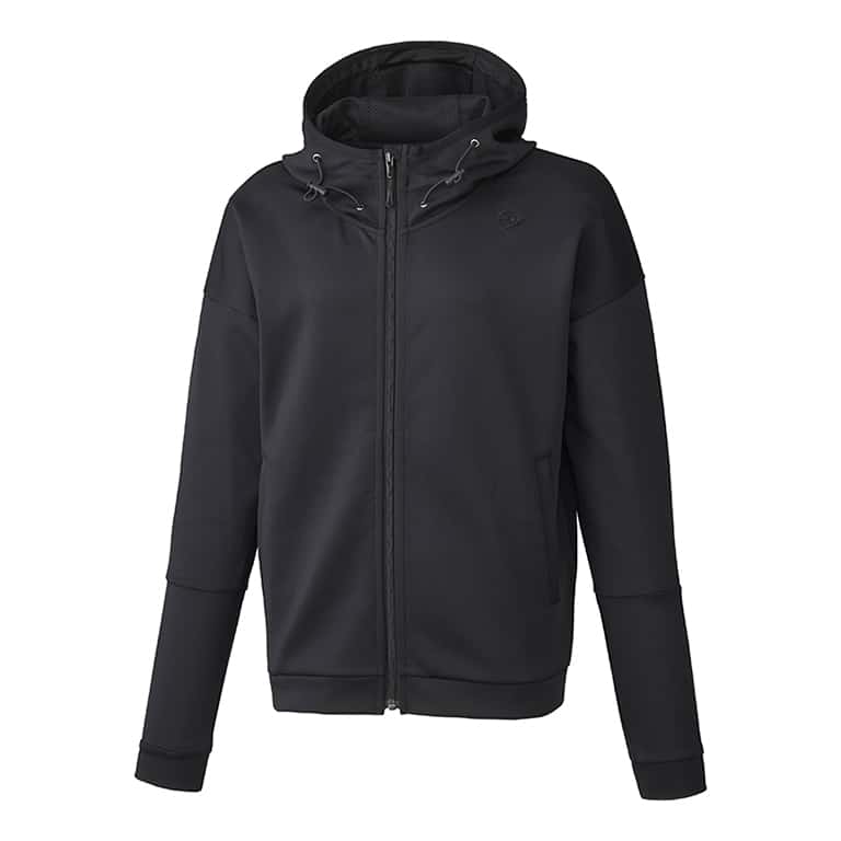 【店内最大限度50%OFF 11日01:59まで】ダンロップ WOMEN\u0027S HOODED SWEAT SHIRT DAN-3420W ボンネット付き添い人トレーナー 黒いこと 庭球 ウィメンズ レディース DUNLOP