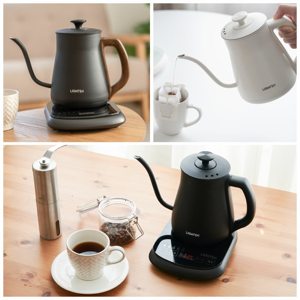 コーヒーポット、温度調整機能付き、電気ケトル、オートシャットオフ、ワンタッチ保温 楽天市場】＼サンキュー39％OFFクーポン配布中／電気ケトル