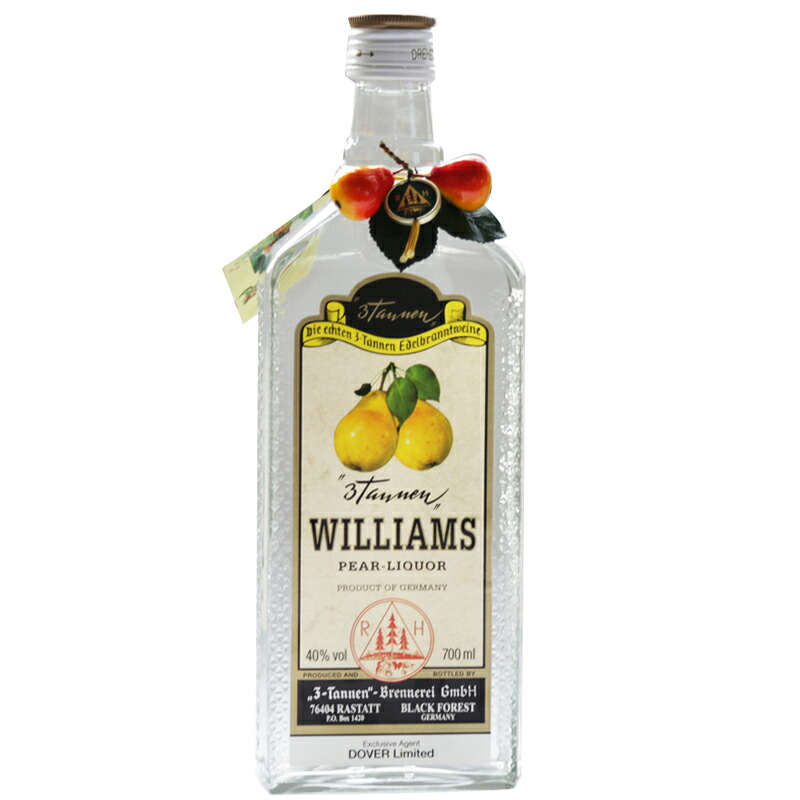 ドーバー 洋梨リキュール 3タンネン ウィリアム ポア 40度 700ml(常温) 業務用 20歳未満の者の飲酒は法律で禁止されています