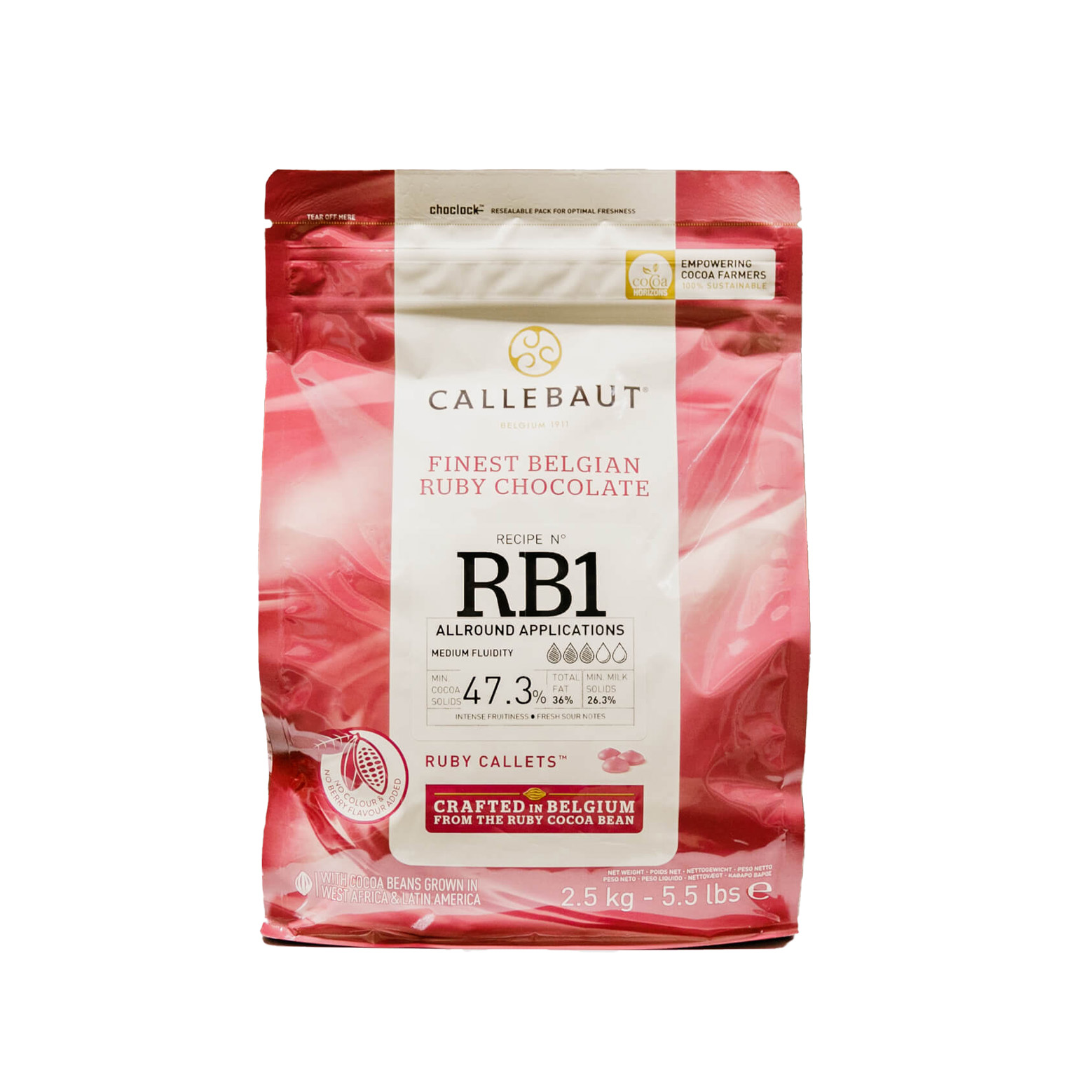 ルビーチョコレート RB2 2.5KG カカオ豆 チョコ チョコレート 低温加工 無添加 製菓用 製パン用 お菓子 材料 手作り 大容量 お徳用 業務用