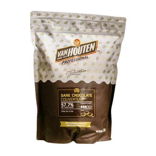 バンホーテン VHP エクストラダークチョコレート 57.7% / 1.5KG (夏季冷蔵) 手作りバレンタイン 業務用 業務用