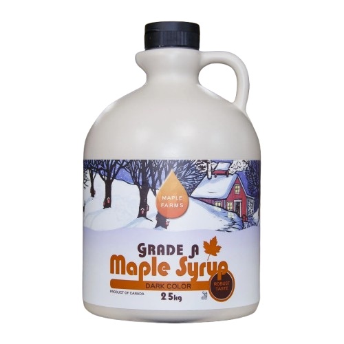 メープルシロップ ダーク 2.5KG BASCOM MAPLE FARMS メープル｜業務用製菓材料のスイートキッチン