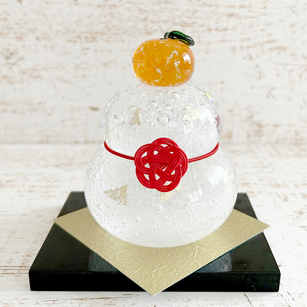 楽天市場】【ポイント10倍】工房 CRAFTHOUSE ガラス製 鏡餅 白（小