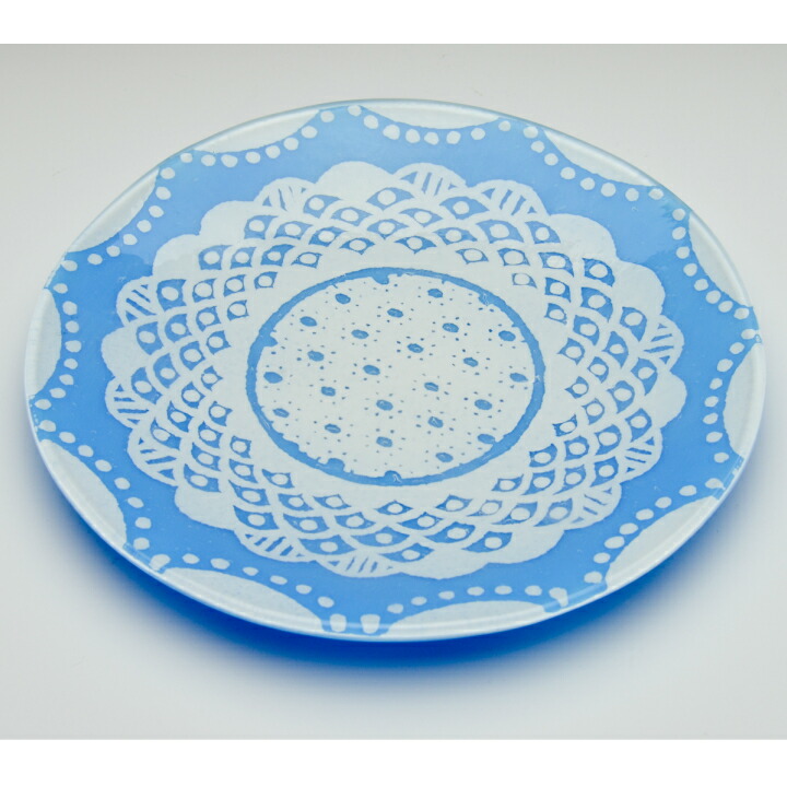 Fukico Ceramico 絵皿 Pianta 瑠璃