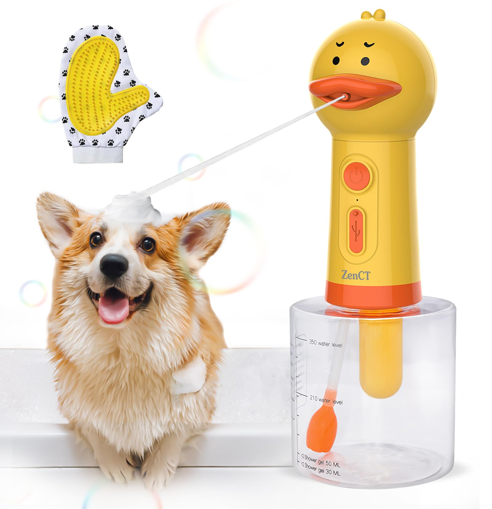 楽天市場】ペット用 ソープディスペンサー 泡 犬 猫 お風呂用品 400ml半透明ボトル Type-C充電式 IPX6防水 低騒音 バス シャワー  シャンプー節約 ペット用シャワー?バス用品 犬用 猫用 日本語説明書付き 泡タイプ : LIFE WORK DESIGN