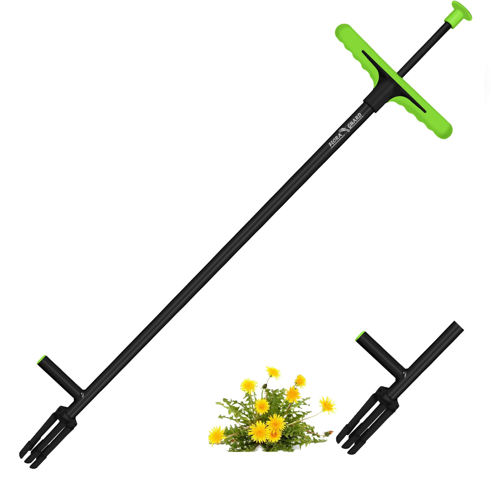 101cm 草抜き 草取り道具 フットプレートと4本の爪を備えた曲がらない草刈り機除去機