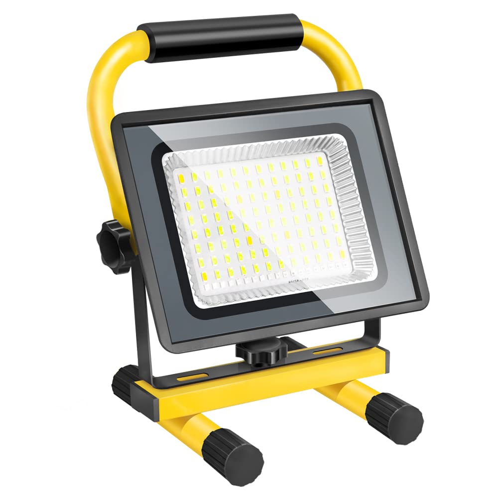 楽天市場】LED投光器 作業灯 100W 大容量電池 USB充電式 便携 高
