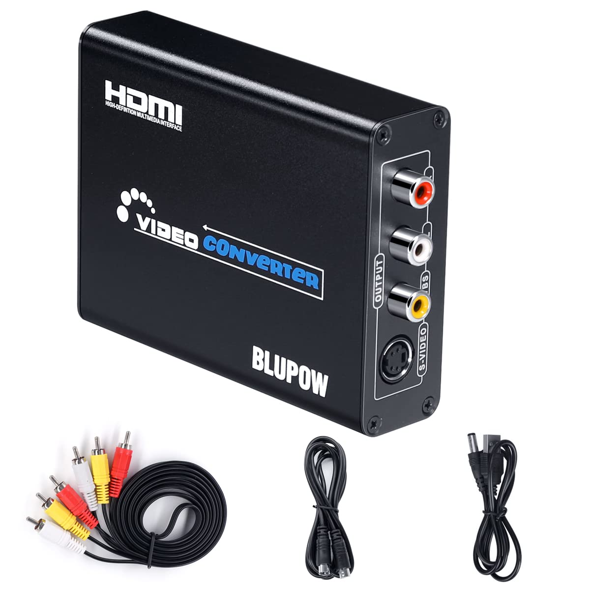【電源不要】HDMI to コンポジット/S端子 変換器 1080P対応 HDMI to Composite 3RCA AV/S-Videoコンバーター ビデオ変換器 hdmiデジタル アナログ変換 hdmi rca 変換 hdmiコンバーター hdmi変換機 日本語マニュアル付きVA18