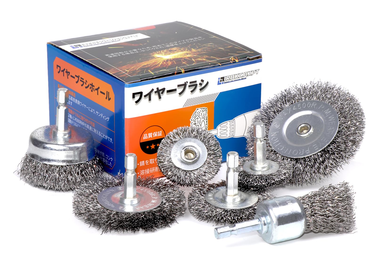 楽天市場】E-Value ワイヤーブラシセット 3PCS 六角軸 カップブラシ