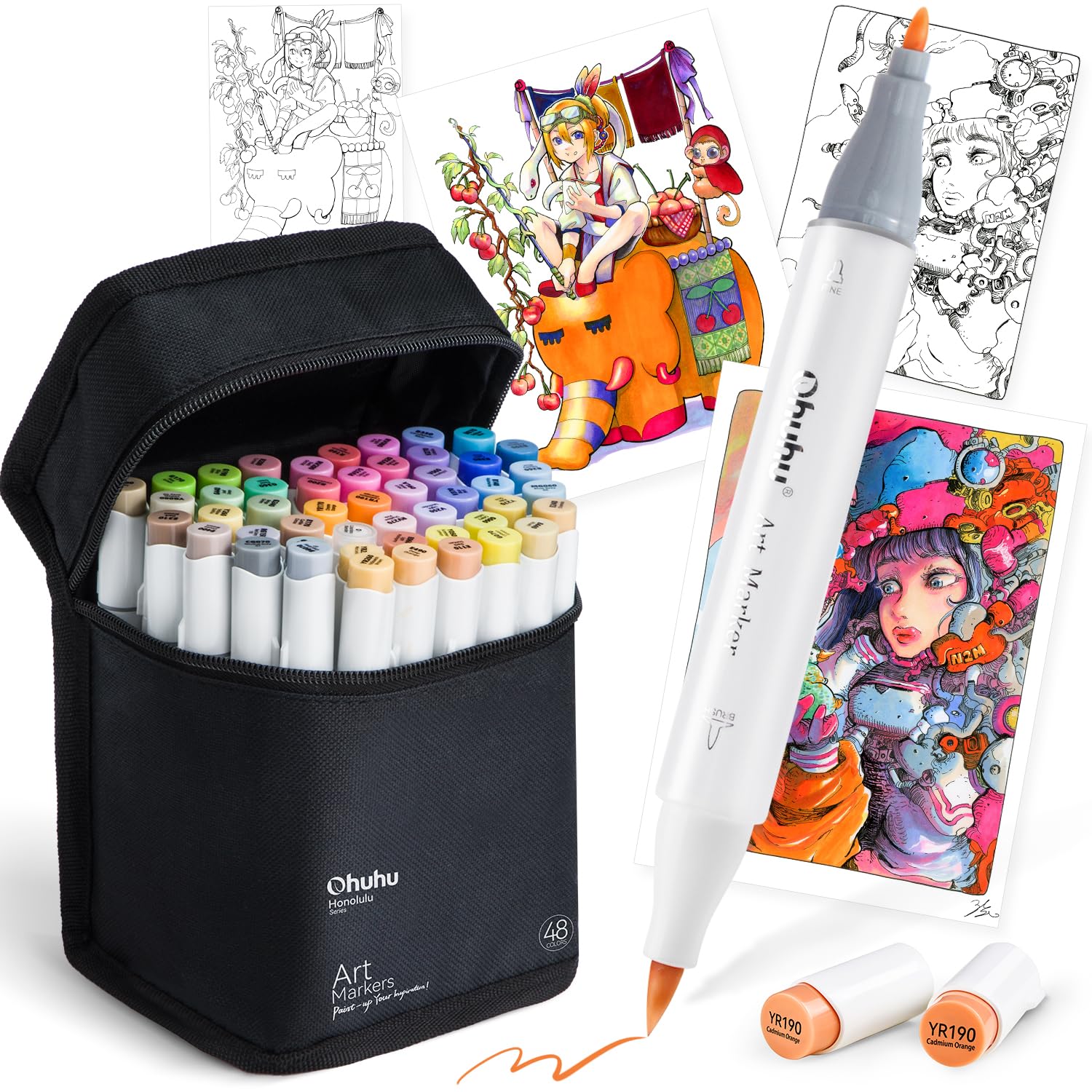 楽天市場】マーカーペン 筆タイプ 48色49本 誕生日 プレゼント