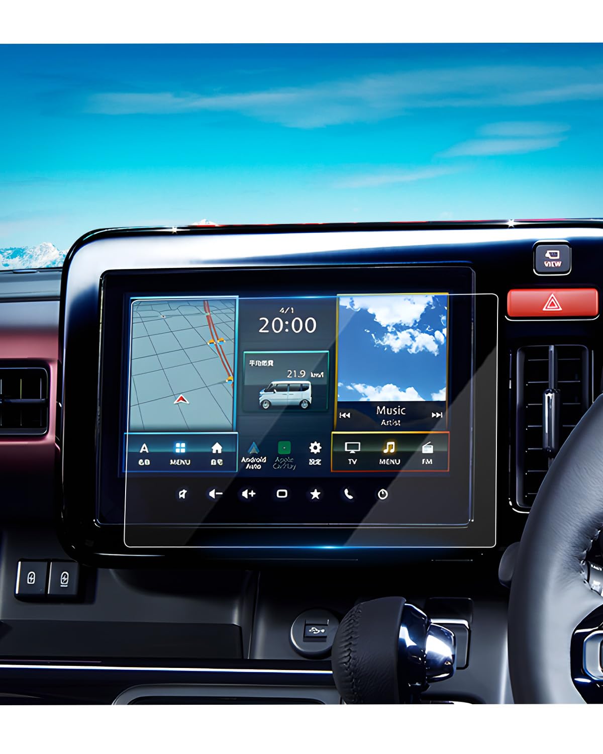 【値下げ!!】9インチ MK53S スペーシア 専用ナビ 9インチ MK53S スペーシア 専用パネル付きアンドロイドナビ