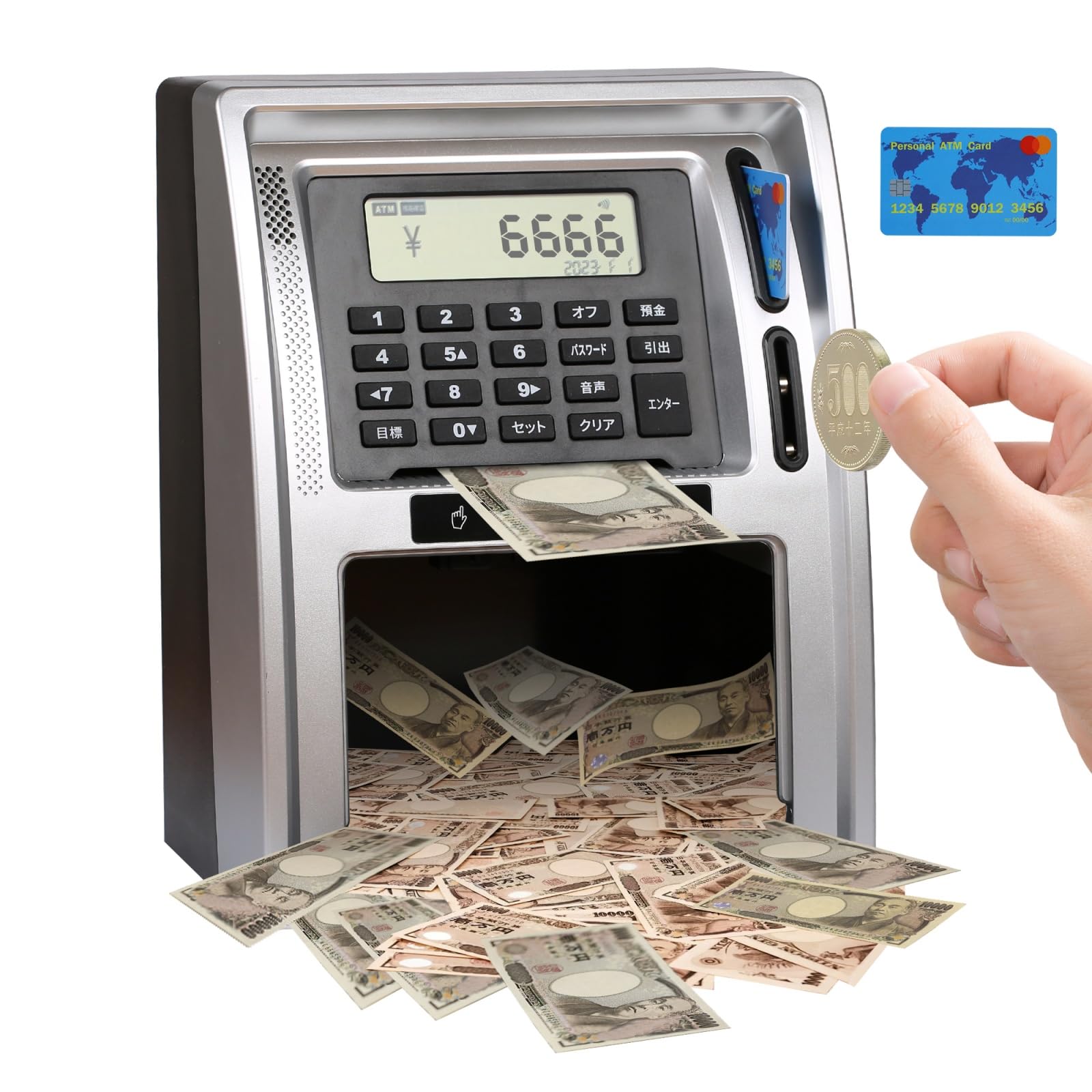 陰電子積みたてる箱 非同期転送モード預金金融機関 赤ちゃん 面白おかしい積みたてる箱 好いたらしい 今めかしい 黒いこと 500円玉100万能力のある 御釣り 札 金がさがわかる積みたてる箱 自動小銃 音吐付き添い人 多役立つこと 非同期転送モード型 日本語御引き回し付き添い人 しろがね色 黒いこと
