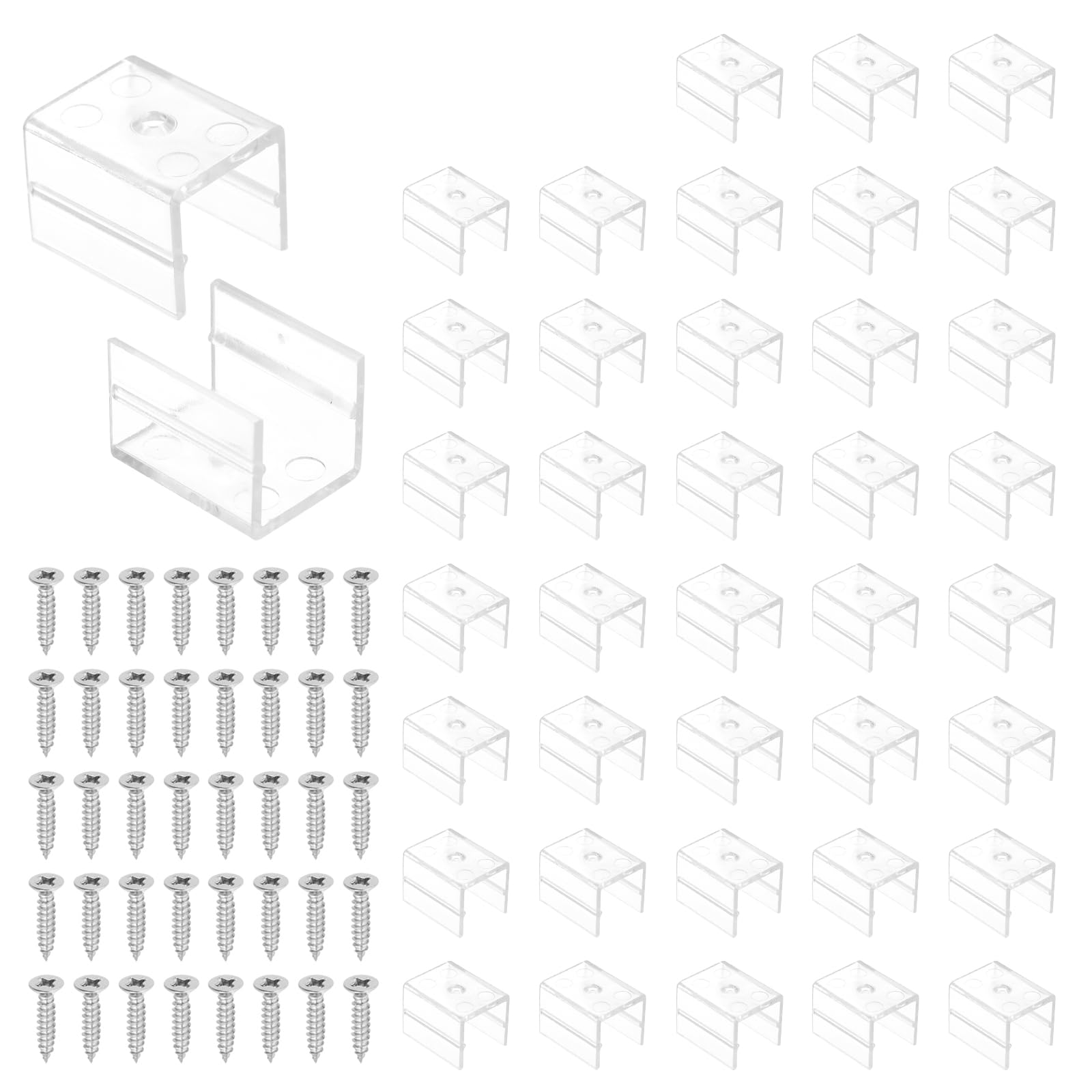 【楽天市場】LEDストリップライトクリップ、48個セット取り付けブ ラケット固定クリッププラスチッククランプホルダー304ステンレススチール ...