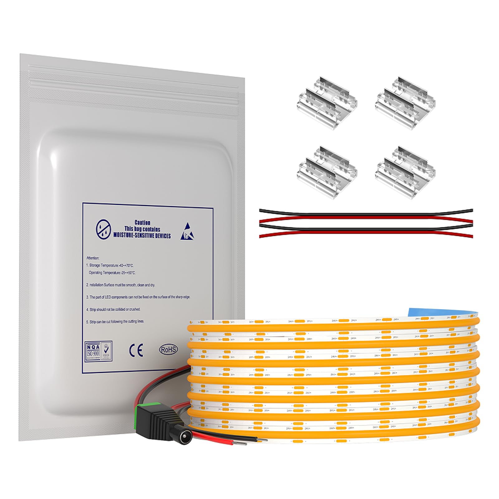 LEDテープライト10m 12V 昼白色4000K 調光可能 テープライト 3120LEDs高輝度 幅8mm 切断可能 高演色CRI90 粘着テープ付き 間接照明 店舗 室内 DIY装飾 LEDストリップ