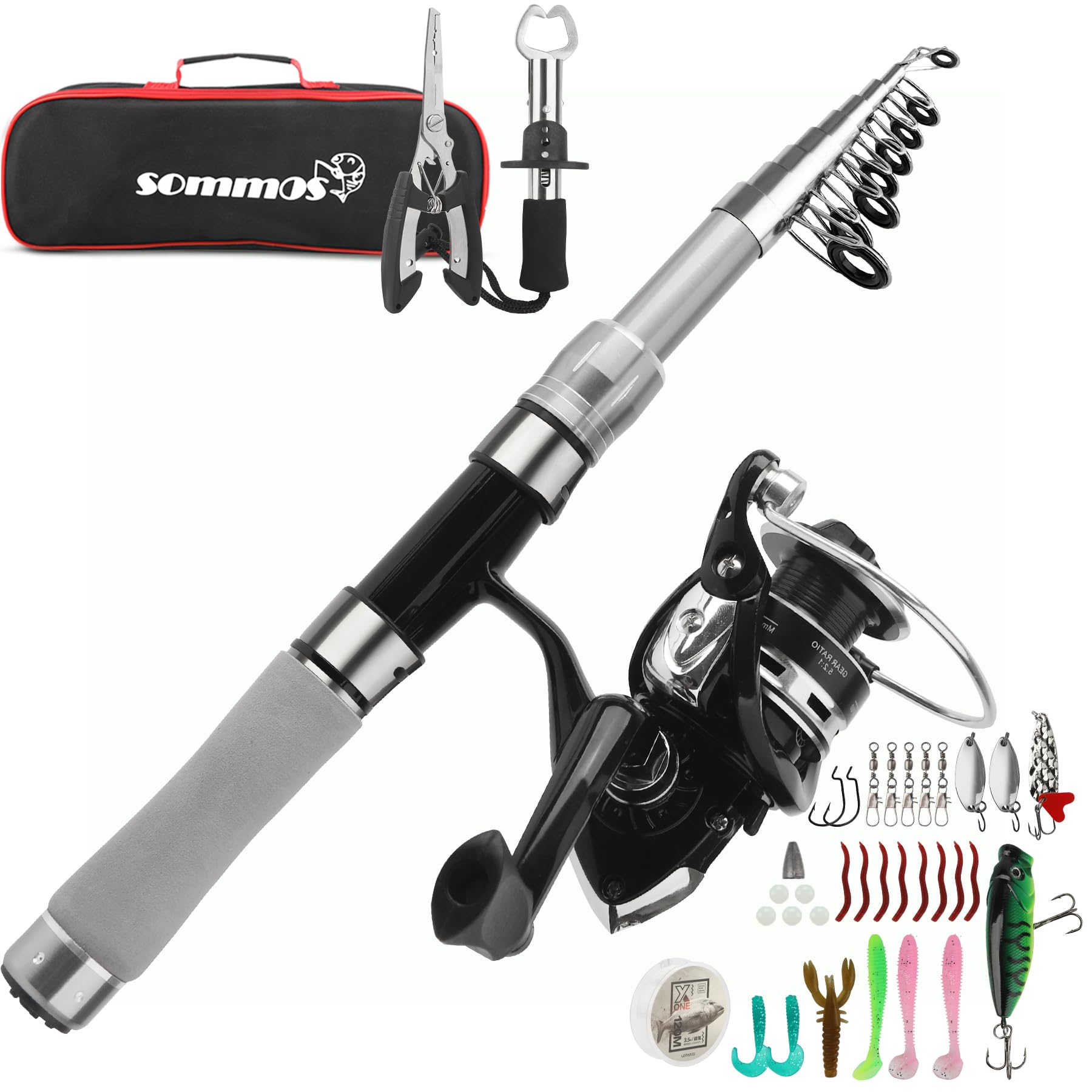 新品 GOTURE フライロッド カーボンロッド バッグ付き スターターキット GOTURE フライロッド #5/6 カーボンロッド【釣り用バッグ付き】フライ