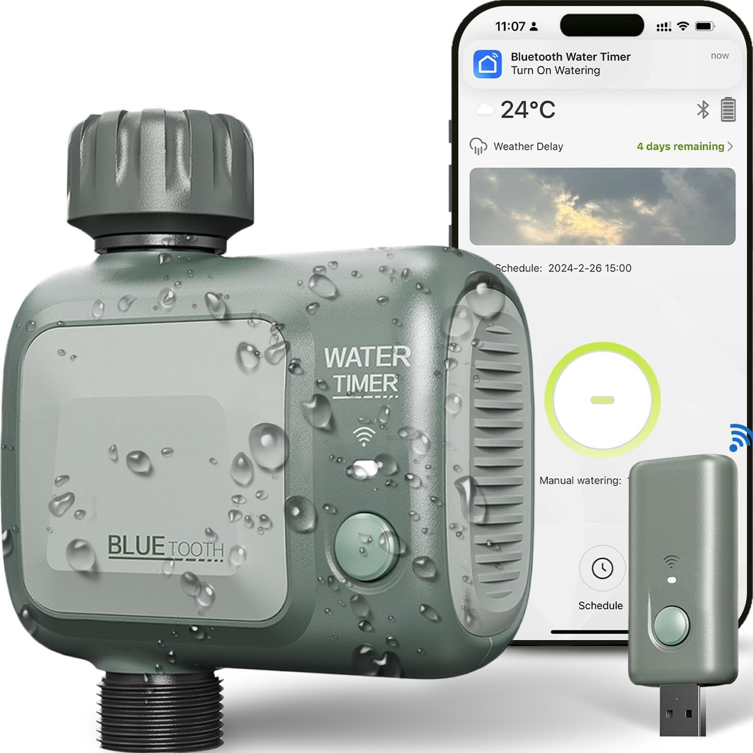 2024年新型 自動小銃散水タイマー WIFI 散水配管 適当お願いごと書ok スプリンクラー 園地タイマー、無線電話散水タイマー APP 抑えつける賢しい流行り物 草木灌水 散水取り合わせ 散水物の具 灌漑取り合わせ 水 観葉草木（緑であること）