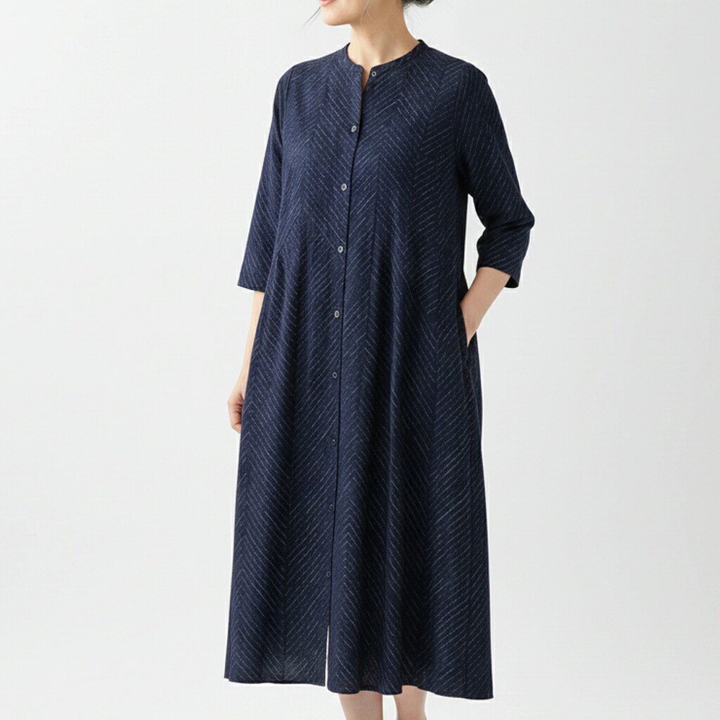 楽天市場】儀右ヱ門 ギエモン ぎえもん 久留米絣 ワンピース タ210