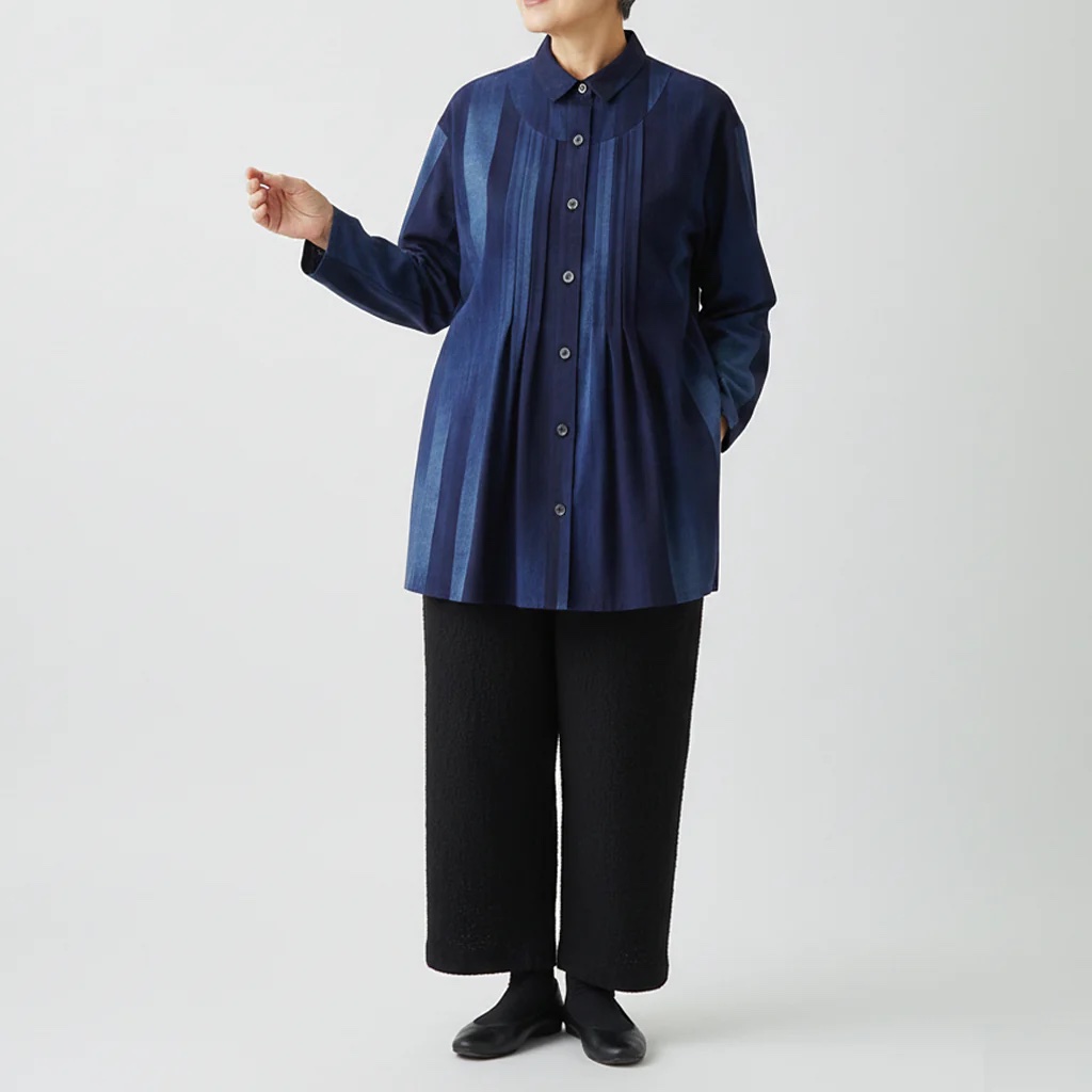 楽天市場】儀右ヱ門 ギエモン ぎえもん 久留米絣長袖羽織 ブラウス 