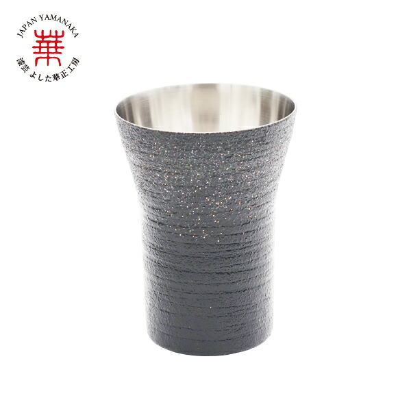 華正工房 漆彩文タンブラー 欅美人 銀河 ステンレス 小[ 酒器 国産 日本製 加賀蒔絵 山中漆器 うるし 金沢金箔 黄金 父の日 ]｜漆芸 よした華正工房