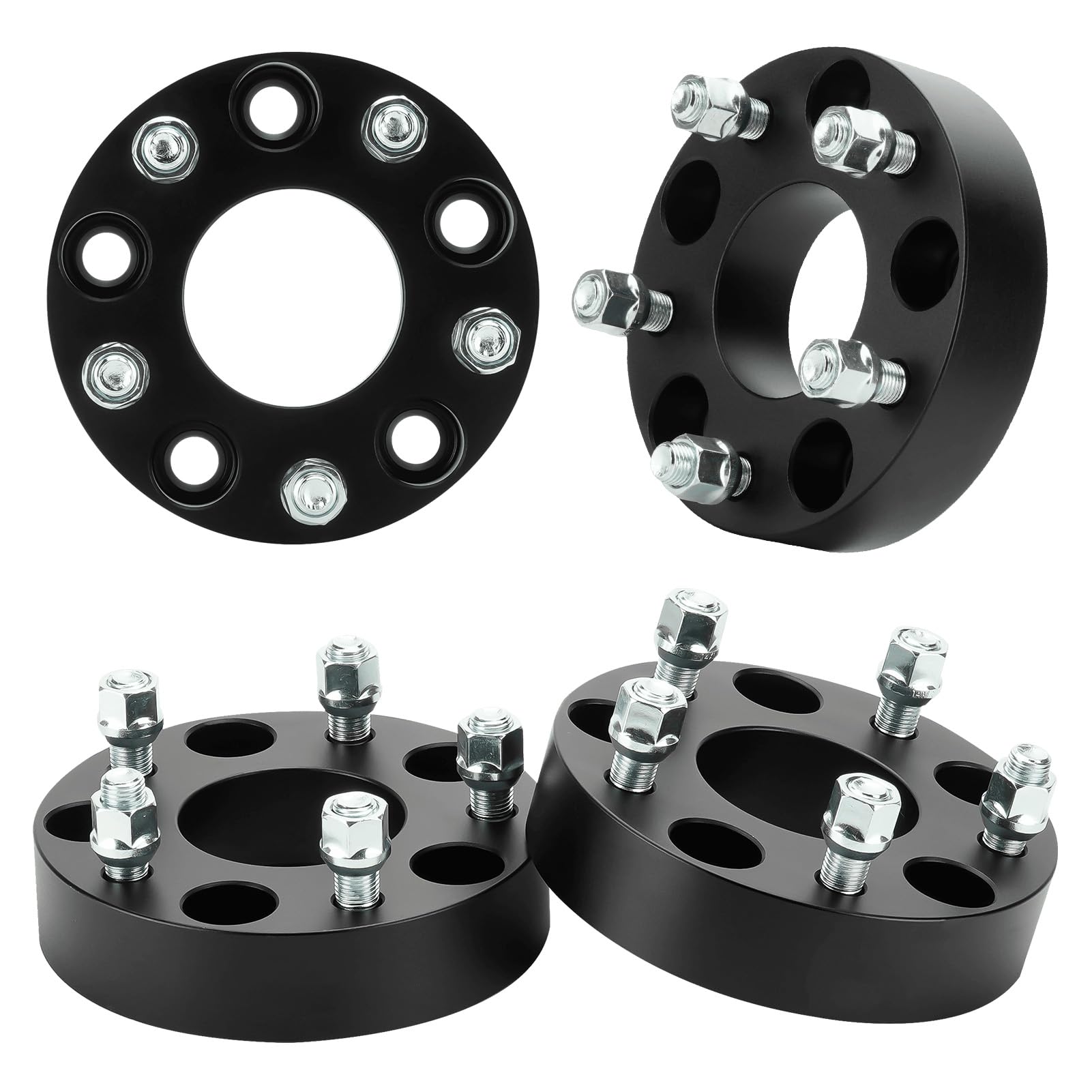 車輪アダプタ 1.5in 5x127粍 2019-2023 ラングラー用 地びたチェロキー L WK 鍛える5ラグホイールスペーサー 14x1.5スタッド付き添い人 71.5粍ボア 4個
