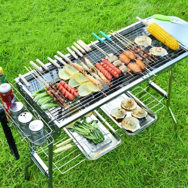 大型BBQコンロ 折りたたみ丸焼きコンロ かがり火台アウトドア コンロ焼肉BBQ アウトドア鉄板焼き かがり火台難民キャンプ用 5-15人用 折りたたみ式BBQ網