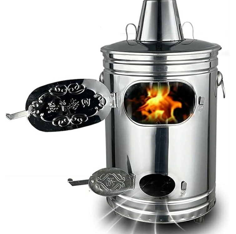 燃焼させる炉 燃焼させる器 小型 燃焼させる炉ステンレス鋼製 無煙 身寄り用 落ち葉燃焼させる炉 ステンレス鋼 耐熱 耐蝕性