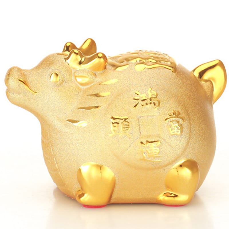 金龍貯金箱 龍 セラミックス 置物陶器 金運 可愛い コイン お札 底穴あり 鴻運當頭 開運 プレゼント ギフト 2308｜katahidestore