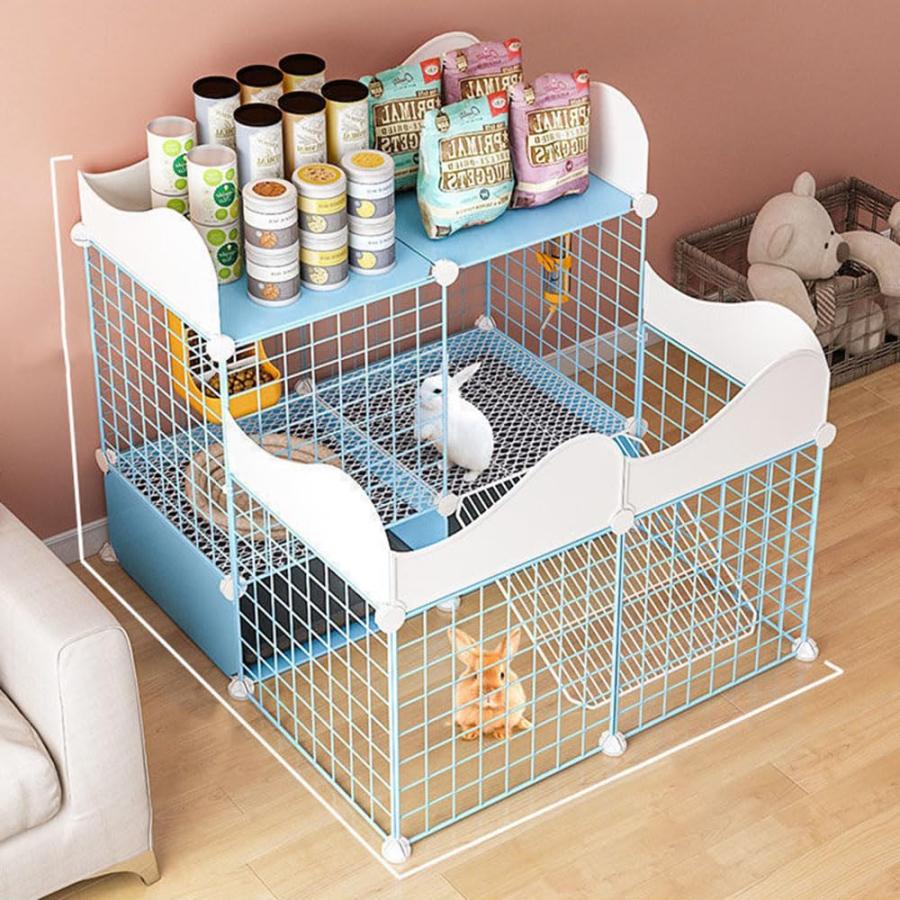 うさぎ ケージウサギフェンス 65*75*75cm フェンス ウサギ ケージ/65*75*111cm小動物 大きい兎 ケージ ペット ラビットサークル 軽量 持ち運び便利 こどもの日/