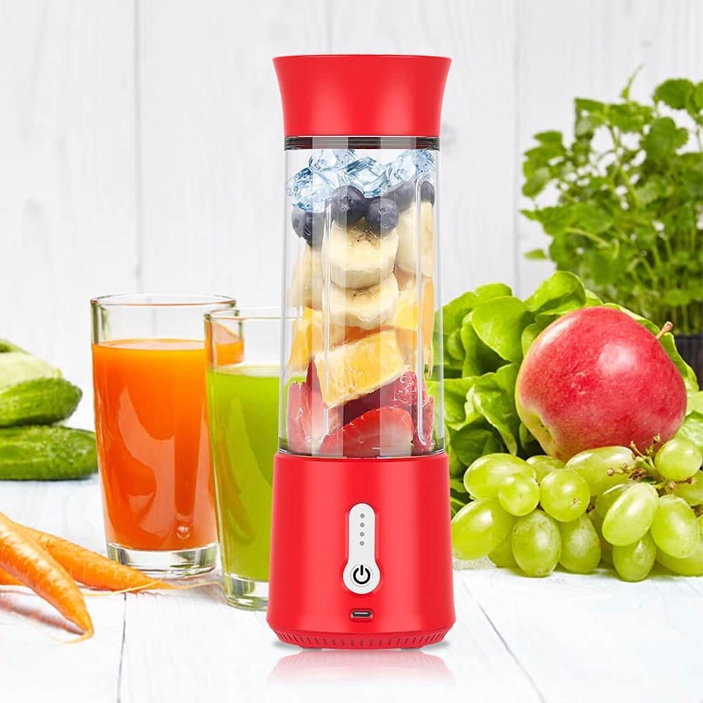 ミキサー 飲んだくれ ブレンダー 携帯型 パウダーコンパクト USB手合いC ボトルブレンダー 500ml 氷砕き 離乳食 果物 蔬菜 氷る果物 プロテインスムージーシェイク作れる 多役立つことブレンダー ミキサー・フードプロセッサー-家電-ミキサー