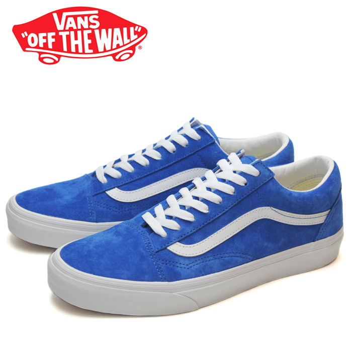 blue and leather vans