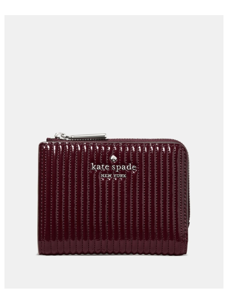 【SALE／64%OFF】【公式】シャイニー キルテッド スモール Lジップ ウォレット kate spade new york ケイトスペードニューヨーク 財布・ポーチ・ケース 財布 レッド【RBA_E】【送料無料】[ Fashion]｜kate spade new york