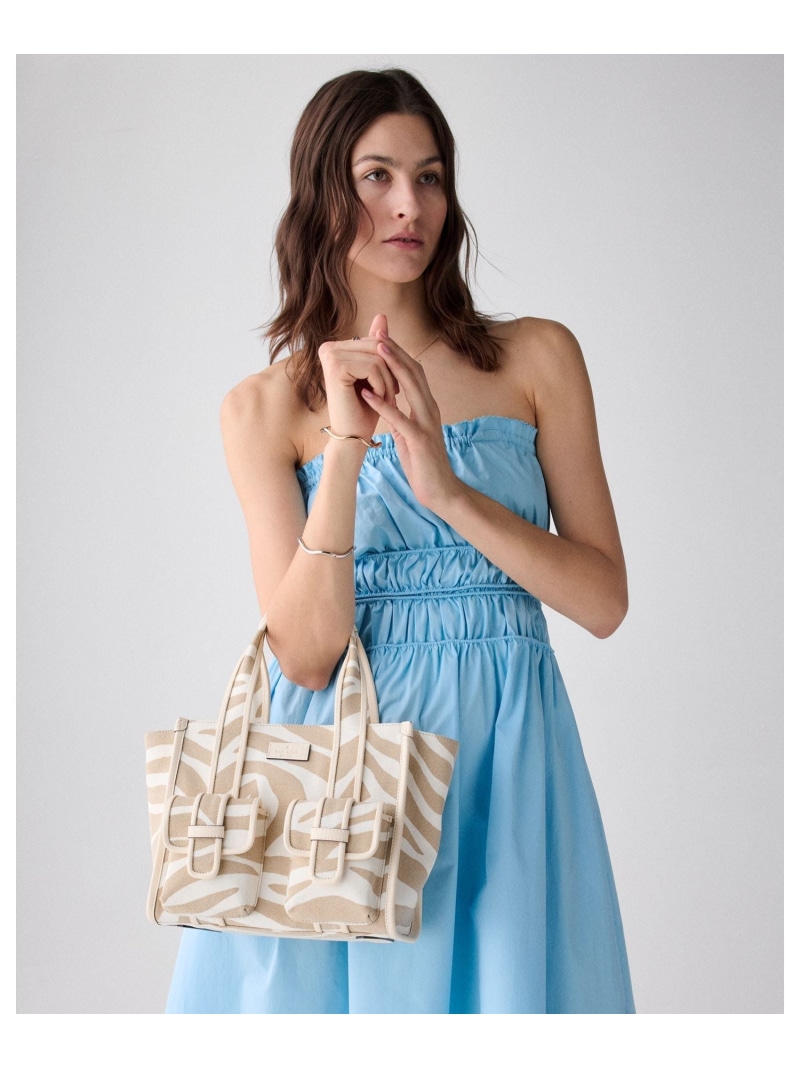 【SALE／68%OFF】【堅苦しさ】キップ ゼブラ 積貨委託貨物 スモール トート 御徒面子 kate spade new york ケイトスペードニューヨーク州 御徒面子 トートバッグ【RBA_E】【貨物輸送無料】[ Fashion]