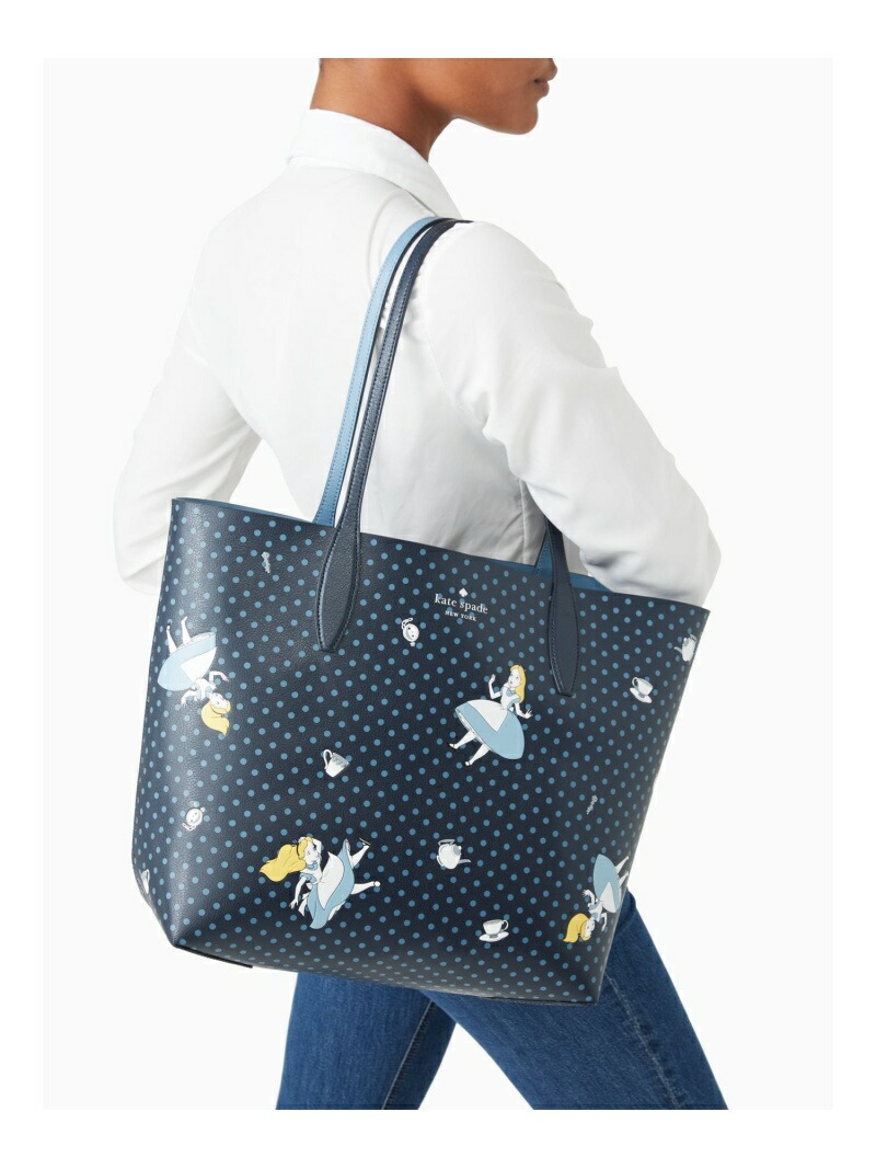 【楽天市場】【SALE／50OFF】ディズニー X ケイト・スペード ニューヨーク アリス リバーシブル トート kate spade