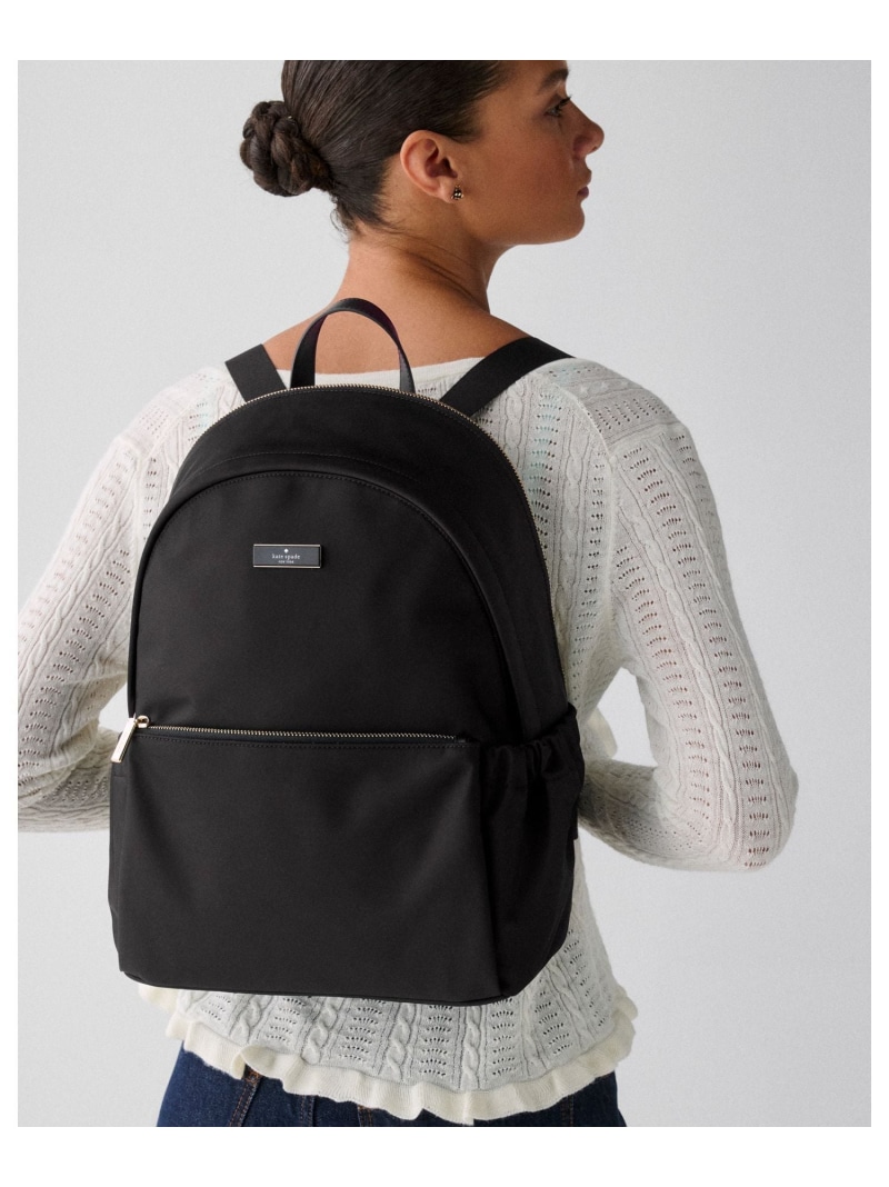【SALE／68%OFF】【堅苦しさ】カーター KSNYL ラージ 学生寄宿舎 うしろ側容器に並べる kate spade new york ケイトスペードニューヨーク州 御徒面子 背嚢・うしろ側容器に並べる 黒いこと【RBA_E】【貨物輸送無料】[ Fashion]