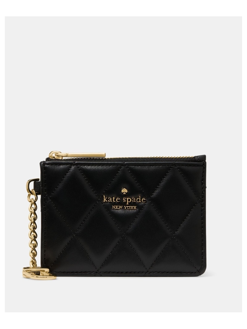 【SALE／64%OFF】キルテッド キー リング カード ホルダー kate spade new york ケイトスペードニューヨーク 財布・ポーチ・ケース 財布 ブラック【RBA_E】【送料無料】[ Fashion]｜kate spade new york